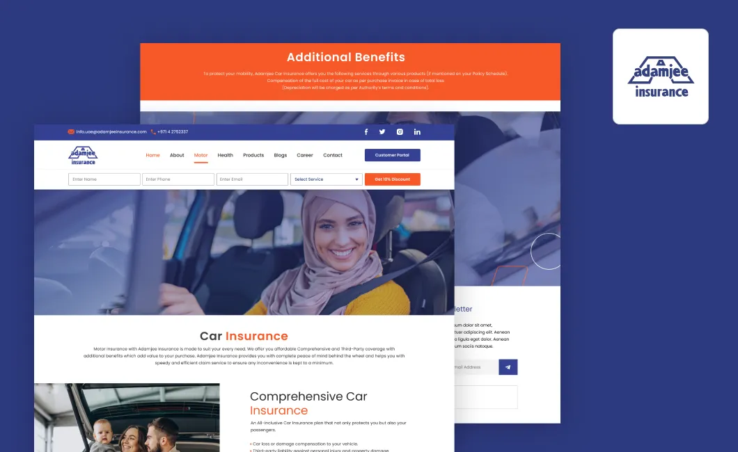 Adamjee Insurance Developed by Clicktap Digital